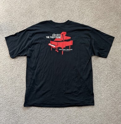  The Red Piano  Elton John T-Shirt XXL Black Caesars Palace Las Vegas