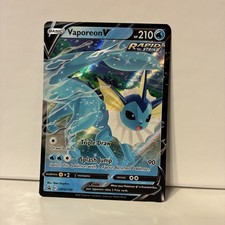 Vaporeon V SWSH150 Sword & Shield Promo Full Art Rapid Strike Holo EN 210 HP on eBay