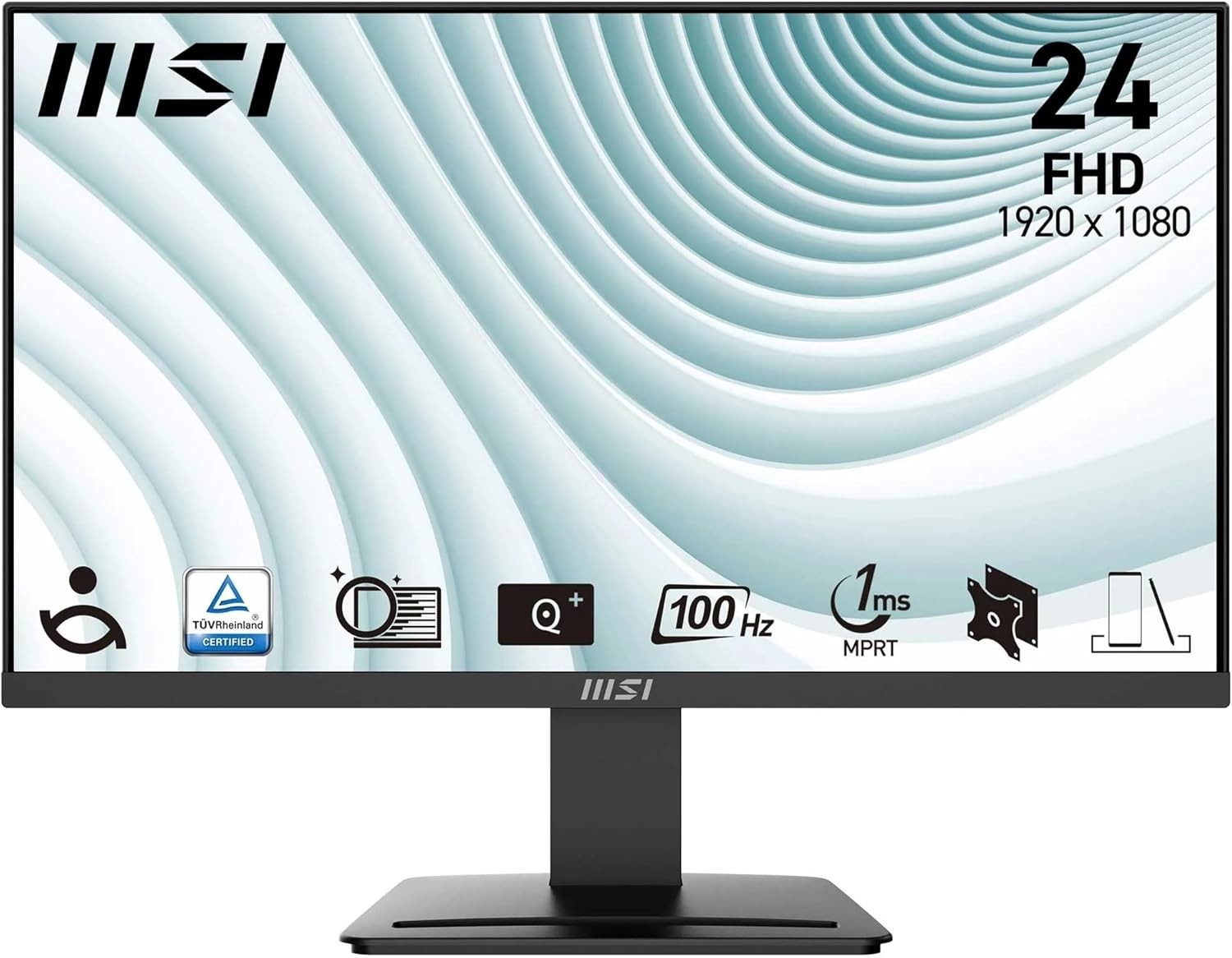 MSI PRO MP2412 23.8"" Widescreen VA LED Black Monitor 1920x1080 HDMI Display - 1
