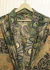 Silk Beige kimono Long Robe Gown Woman Silk Robe Kimono Gown KMO5566