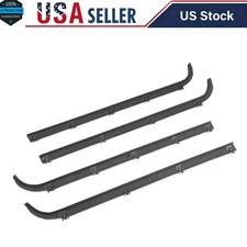 Inner & Outer Door Window Sweep Felts Seals Weatherstrip 4pcs Set for Ford Truck