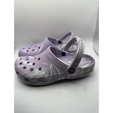 Crocs Classic Tie Dye Clog Lilac White Women Size 8 M 6