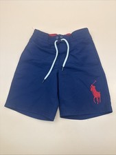 Polo Ralph Lauren Boys Big Pony Navy Swim Trunks Size 6T