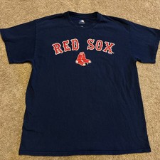 Boston Red Sox MLB Merch RED SOX T-shirt Men’s L Short Sleeves Blue Spell Out
