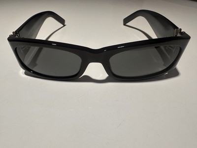 New Saint Laurent SL M152/F 001 Shiny Black/Black 55-19-001 Sunglasses