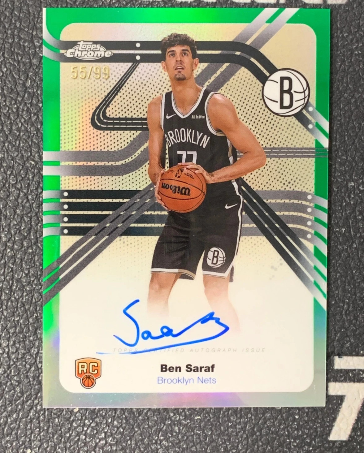 2025 Topps Chrome Rookie rc Next Stop Auto Green Refractor Ben Saraf 89/99