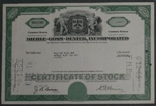 Miehle-Goss-Dexter, Incorporated 1969 50 Shares