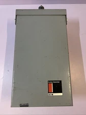 CUTLER HAMMER TYPE CH2BR 125 A. CIRCUIT BREAKER ENCLOSURE WITH 1-15 A BREAKER.