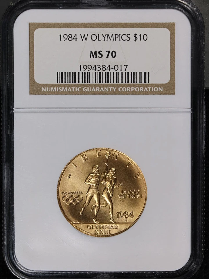 1984-W Olympics Commemorative Gold $10 NGC MS70 - STOCK - Image 3 of 4