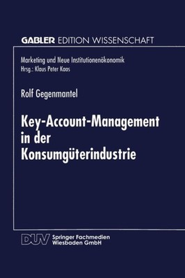 Gegenmantel - Key-Account-Management in der Konsumgterindustrie - New - X555z
