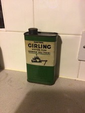 Vintage Girling Type Piston Oil Can Tin 