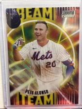 2022 Stadium Club Chrome #BT-7 Pete Alonso Beam Team Wave Refractor