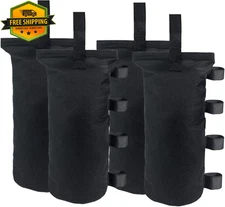 Heavy Duty Weight Bags(150LBS) for Pop up Tent, Set of 4, Black(Without Sand)