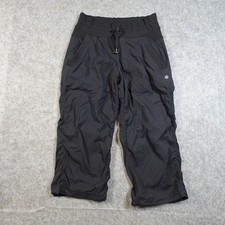 Lululemon Pants Womens 4 Dance Studio Black Cropped Wide Leg Baggy Athleisure