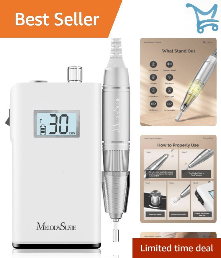 Aluminum 30000rpm Lcd For Manicure & Gel Removal