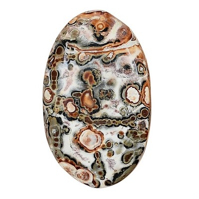 Natural Leopard Skin Jasper 32.8x20x6 mm Oval Shape Polished Gemstone LS01997-30