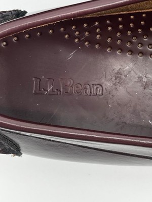 LL Bean Penny Loafers Burgundy Leather Slip On Loafers Shoes  display picture 2