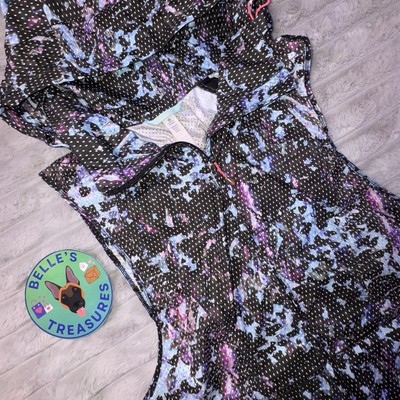 Lululemon Pack-It Vest Floral Sport Size 4 Hidden Hood Full Zip Run Hiking Rain