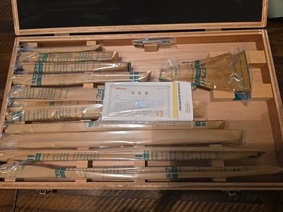 Mitutoyo 129-149 Depth Micrometer Set 0 -12 Inch Range Made In Japan W/ Case New