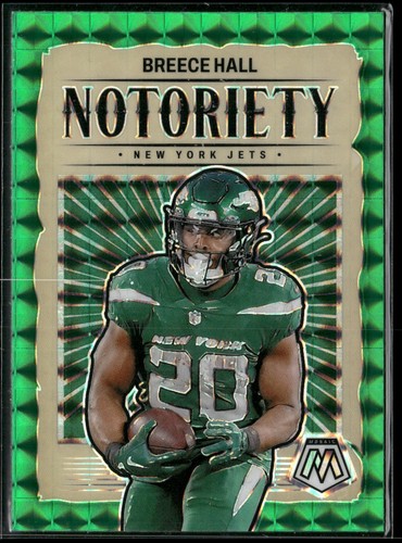 Breece Hall [Green] #15 2024 Panini Mosaic Notoriety card