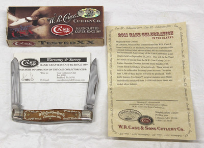 MINT BOXD RARE CASE XX 62032 SS MINI MOOSE CHSNT KNIFE 2011 CELEBRATION SPECIAL