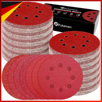 Exzenter Schleifpapier Set 140 StüCk 125Mm Klett 40-400 KöRnung FüR 8 Loch