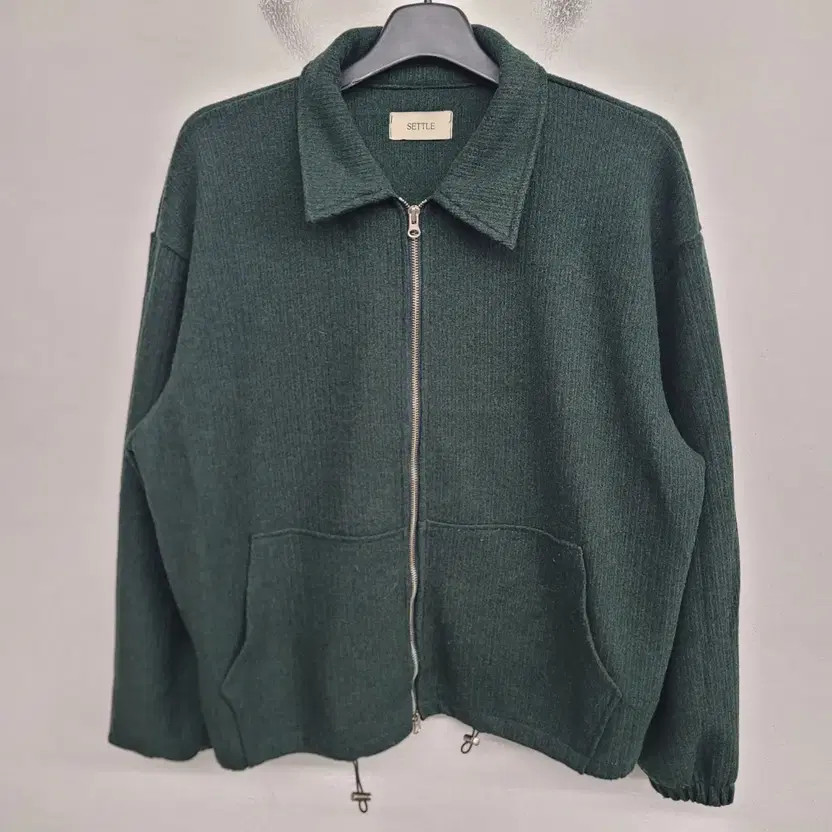 Settle Wool Ribbed Two-Way Zip Jacket - Size 105/… - image 6