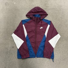 Nike Jacket Mens Wind breaker Zip Up With Hidden Hoodie Size Medium