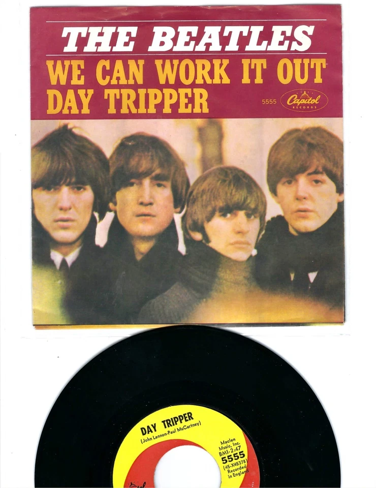 45 + PIC SLV- THE BEATLES- "WE CAN WORK IT OUT"/"DAY TRIPPER"- CAPITOL- EXC. — 第 2/2 张图片