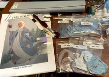 VHTF Dorothy Lesher THE SNOWBIRD Embroidery KIT Complete!