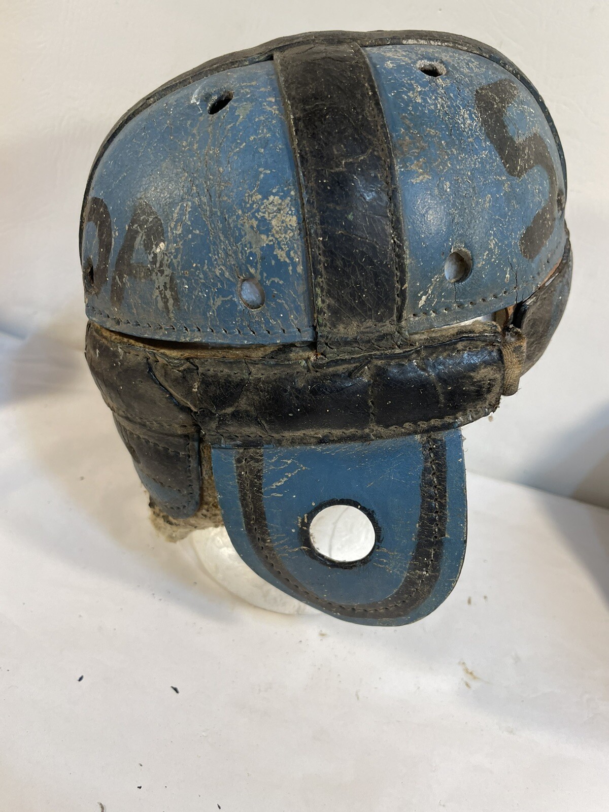 Antique Leather Dogear Football Helmet A.J. Reach GENOA eBay