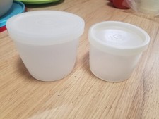 Tupperware Uno -Kunterbunt Dosen rund Transparent 140 ml+ 120 ml
