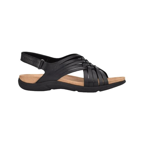Easy Spirit Women's Mar Leather Slingback Flat Sandals, Black Size 9.5M - Picture 3 of 3