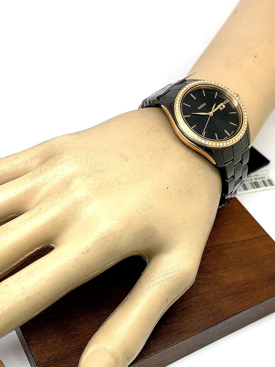 Rado Womens Watch R32123152 Hyperchrome Swiss Quartz Diamond Bezel
