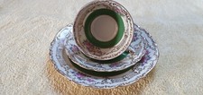 Sammeltasse, Altrohlau, Bömisches Porzellan, grün mit Blümchen, gut erhalten
