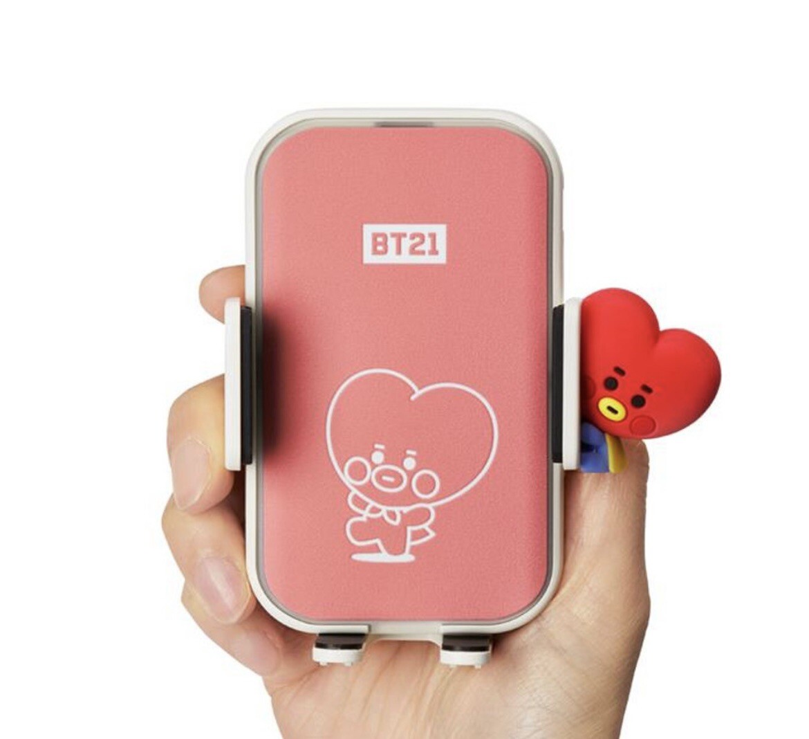 BT21 Baby TATA Car Wireless Charger Charging Cradle Cell Air Vent