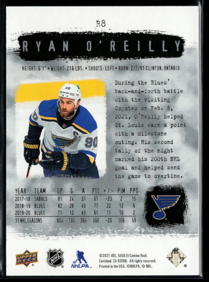 2020-21 SP Authentic 2000-01 Retro #R8 Ryan O'Reilly - Image 2 of 2
