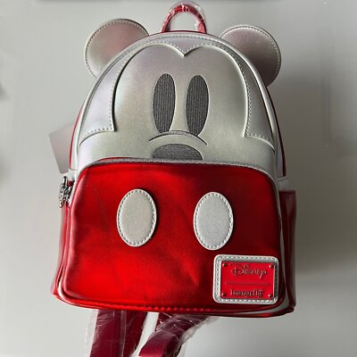 Loungefly Disney 100Platinum Mickey Mouse backpack and wallet s-l400.jpg main image 4