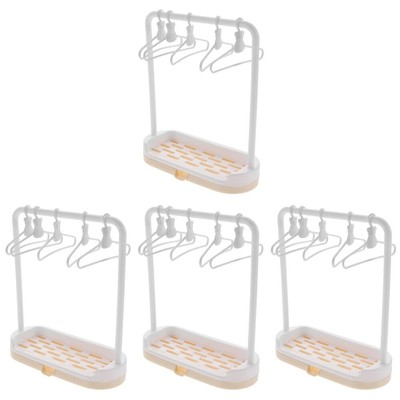  4 Sets Puppenaufhänger Doll Clothes Hanger Mini House Accessories Kleine