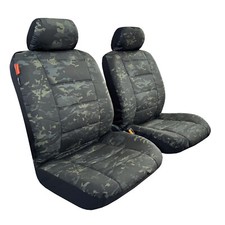 Juego de fundas de asiento de coche delanteras camuflaje oscuro para Chevy Spark, 2 piezas