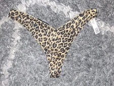 Vs O  ring strappy High Leg thong Panty NEW Small Leopard 