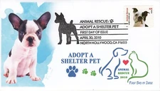 AO-4459-2, 2010, Adopt a Shelter Pet, Pictorial Postmark, First Day Cover, Add O