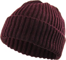THICK Ribbed Beanie Knit Ski Cap Skull Hat Warm Solid Color Winter Cuff Blank