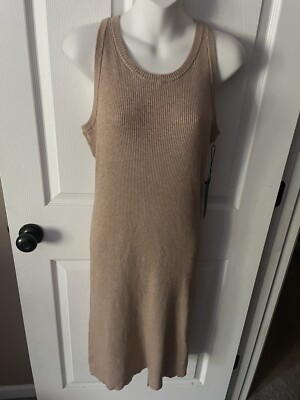 Rachel Zoe Ribbed Tan Sleeveless Sweater Dress Size L NWT | eBay Rachel Zoe Ribbed Tan Sleeveless Sweater Dress Size L NWT | eBay