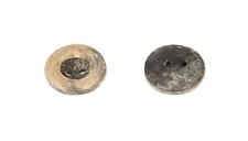 Juego de 4 botones redondos de pl stico con dos agujeros mm.14 x 14 x 4 mm artic