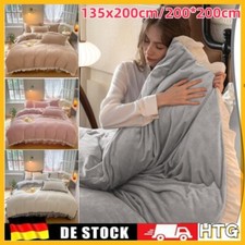 Winter Plüsch Bettwäsche Rüschen Kristallsamt Bettbezug Set mit Kissenbezug Neu