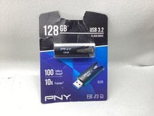 PNY P-FD128ELT-GE 128GB Elite USB 3.2 Flash Drive 100MB Brand New