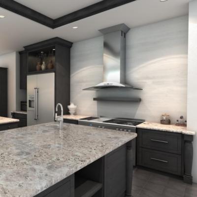 ZLINE 30'' KITCHEN WALL RANGE HOOD GLASS AND STAINLESS STEEL KN-30