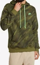 Nike Sportswear Club Camo Hoodie Sweatshirt DD5126-326 Men's Small $65