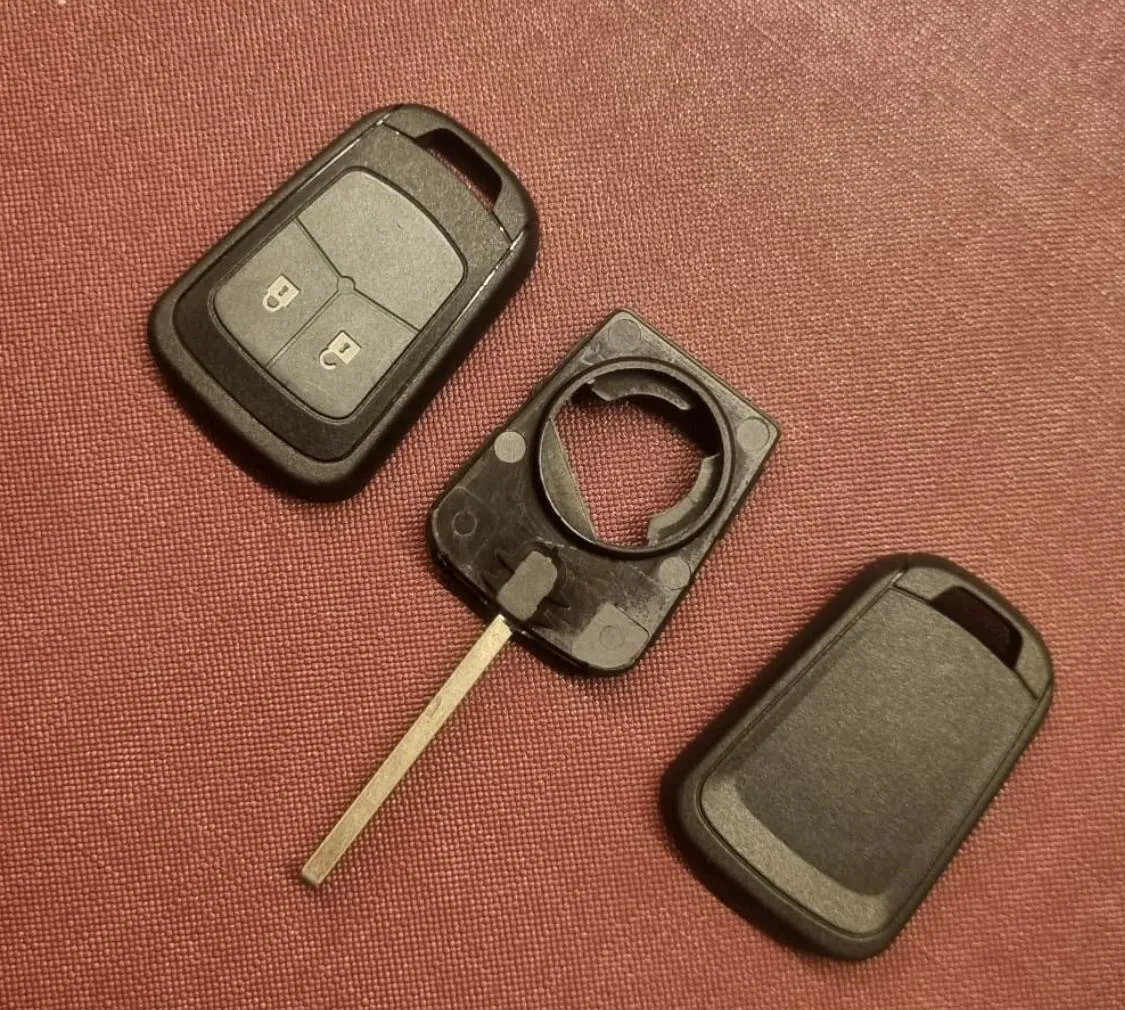 KingYH Schlüsselgehäuse mit Batteriekontakt 2 Tasten Gehäuse der  Fernbedienung Ersatzschlüssel für Opel Astra J Insignia A Meriva B Zafira C  Mokka